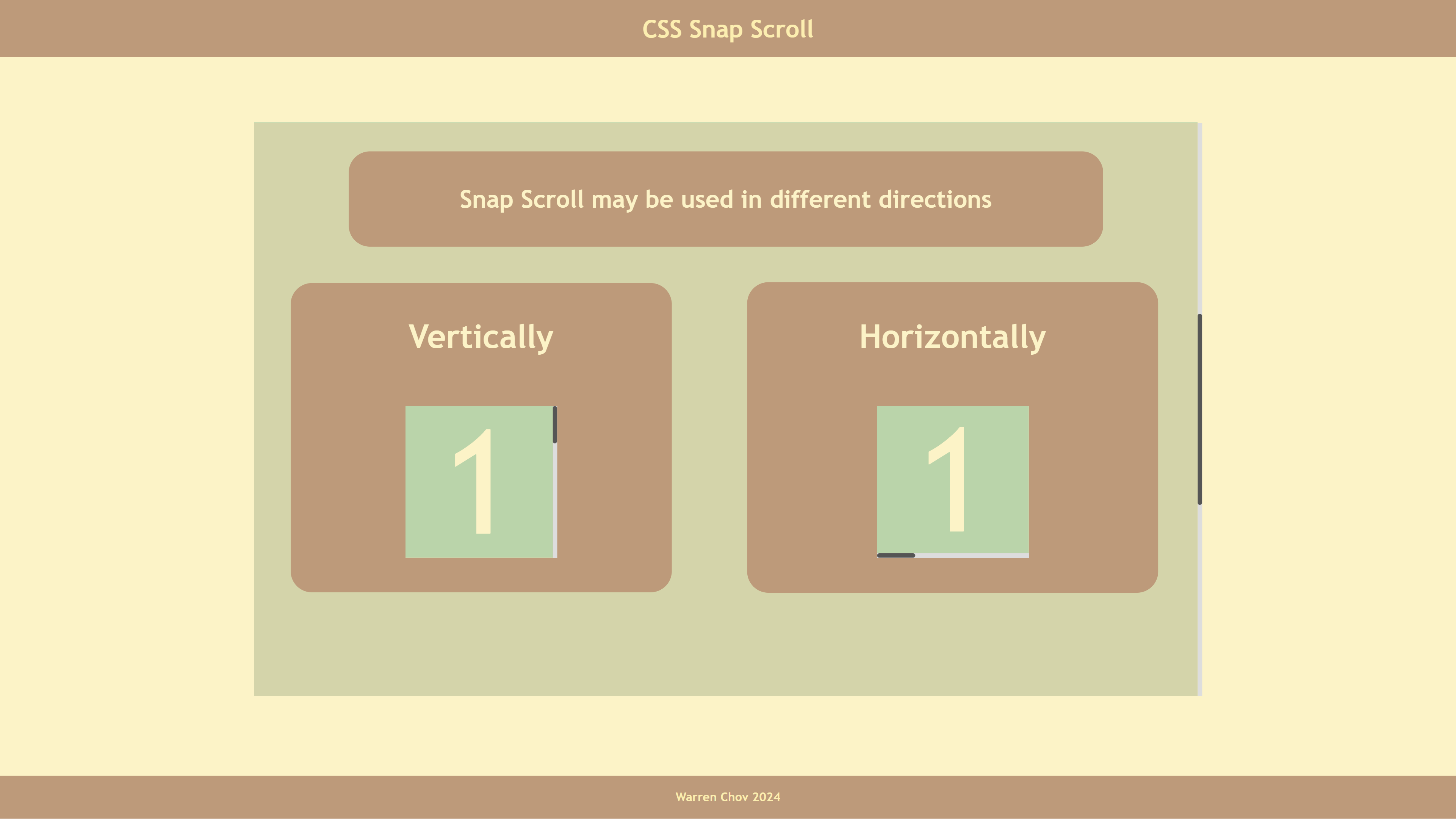 CSS Snap Scroll